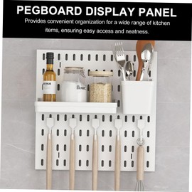 KICHOUSE Wall-Mounted Pegboard Storage Panel Multi-Functional Organizer for Garage Kitchen Office Craft Rooms Hook System for Easy Installation and Versatile Use