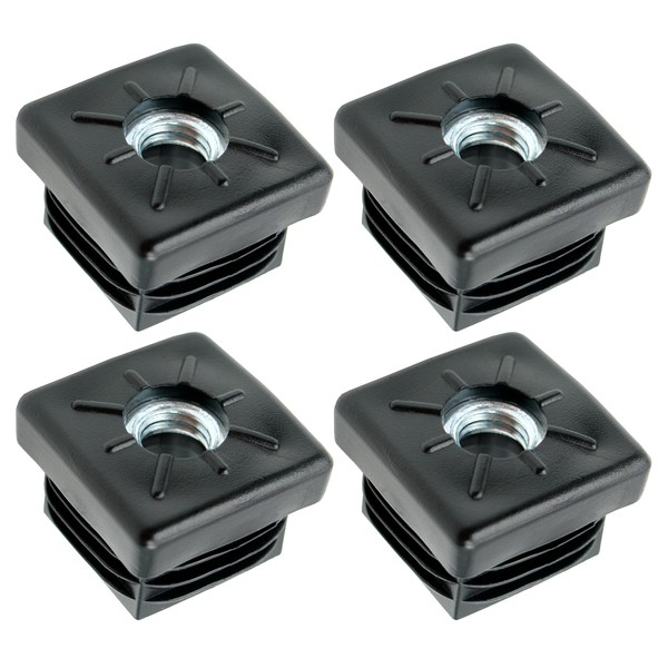 Design61 4 x Threaded Plugs Square Tube Plugs 30 x