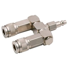 Ziiyoilh Air Hose Connector 2 Way Air Hose Splitter 1/4 in Air Compressor Fittings Swivel 360 Degrees Connectors Spare Parts