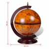 Gecheer Tabletop Globe Bar Wine Stand Eucalyptus Wood for Home,