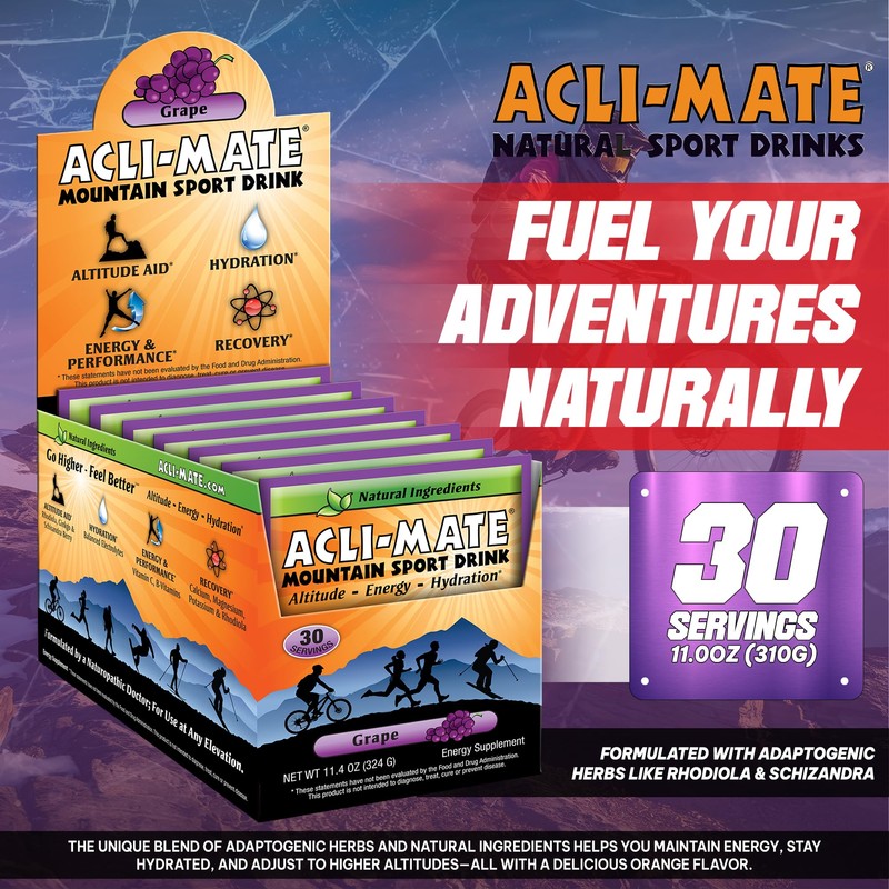Acli-Mate Mountain Sport Drink Mix - High Altitude Acclimatization Electrolyte