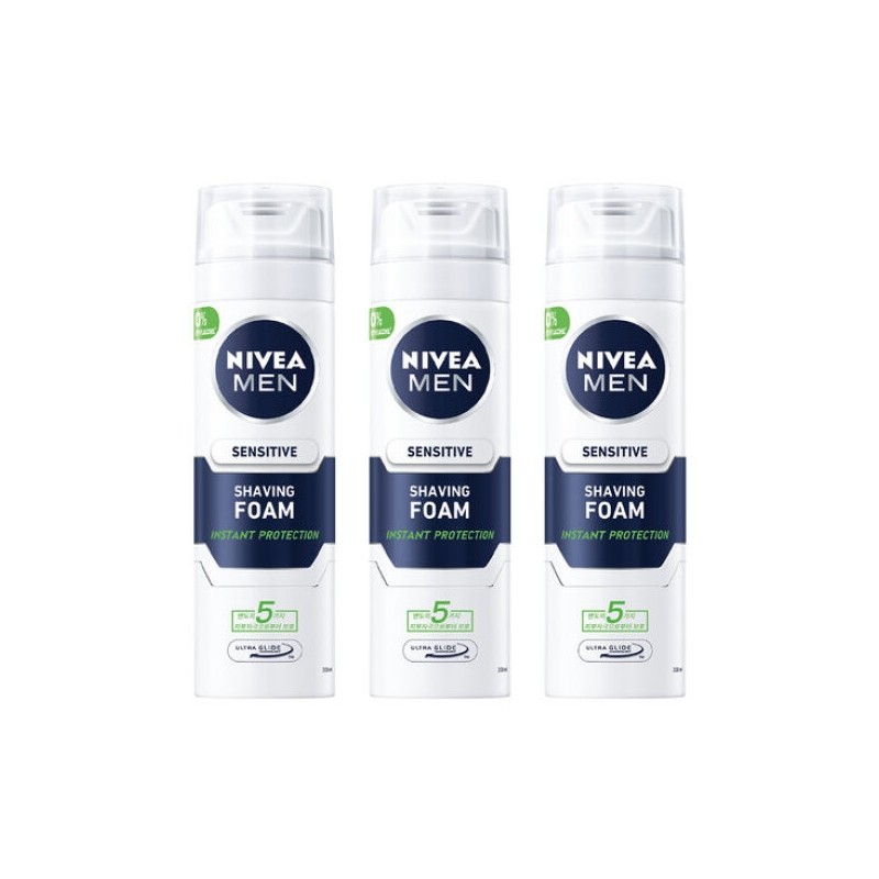 Nivea Men Sensitive Shaving Foam 200ml X 3 / 니베아