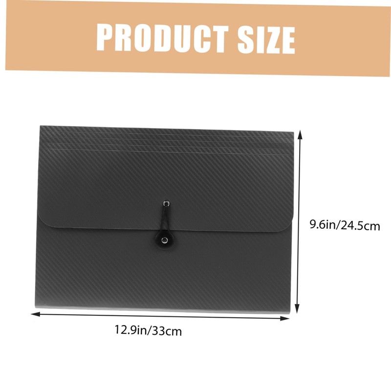 GRIRIW Multi-Layer Document Storage Bag Plastic File Folder Bag Briefcase