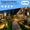 SCNYCUL Solar Lamp Post Lights for Outdoor with Pier Mount