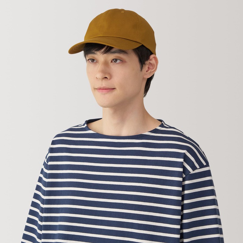 MUJI Cap UV Protection Cotton Chino Cap Unisex Adult, smoky
