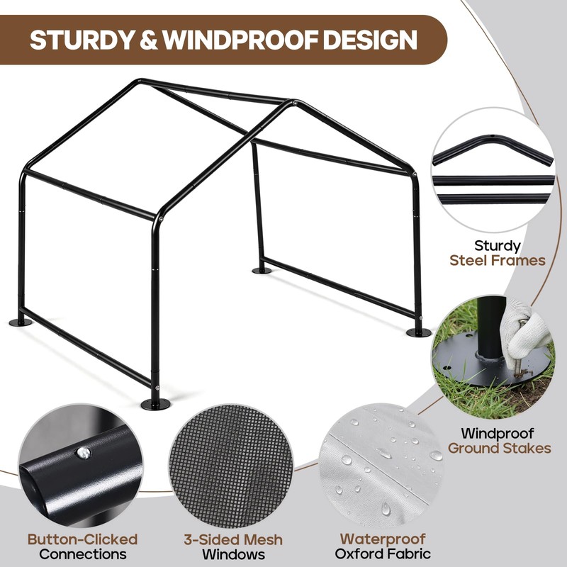 Petizer Extra Large Dog Tent Outdoor with UV Protection, Breathable