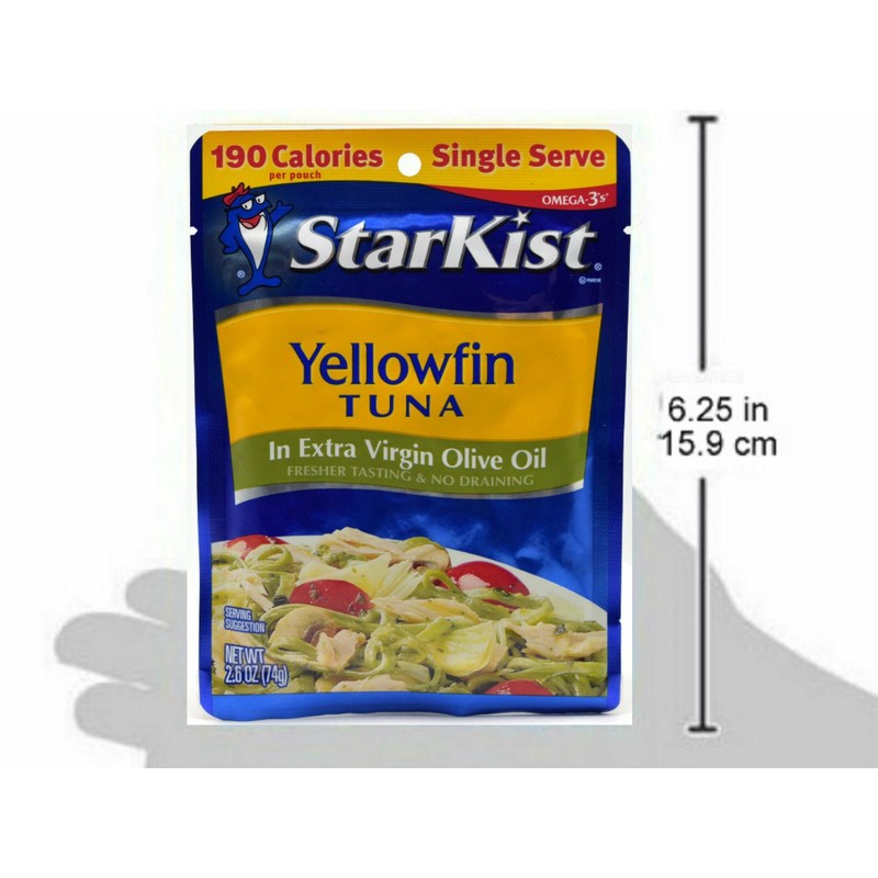Starkist Yellowfin Tuna in Extra Virgin Olive Oil, Single Serve