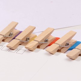 Clothes Pins Wooden Bag Clips: Mini Clothespin for Photos, Can be Used for Clothes, Snackbags, Etc. (Suitable for Some Small Items, Pack of 50).
