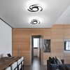 EIDEARAY Modern LED Ceiling Light,33W Black Round Design Ceiling Light