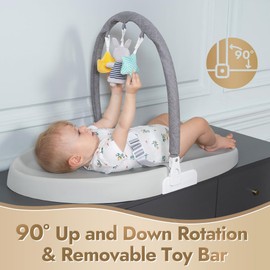 Papablic Baby Changing Pad, Waterproof & Non-Slip, Includes Washable Cover, Safety Strap for Standard Dresser, Changing Table, Bed, Sofa