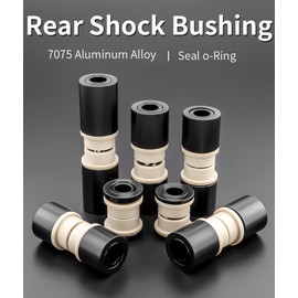 Bicycle Rear Shock Absorber Bushing Metal DU Bushing Set Cycle Accessories (M8x54mm,Black)