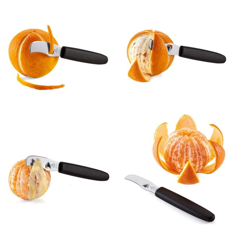 triangle Orange Peeler - Includes Serrated Blade, Smooth Blade &