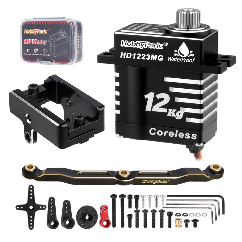 HobbyPark Waterproof for TRX4M Servo 12kg High Torque Aluminum Coreless