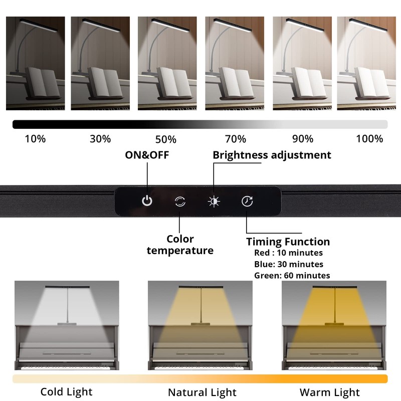 CIVHOM Piano Light for Grand/Upright & Digital Pianos, Piano Lamp