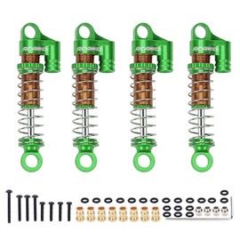 RCAWD for FMS FCX24 1/24 & 1/18 crawlers Shock Absorber Upgrades, Front Rear RC Shocks Damper Parts Aluminum # C3002 Green