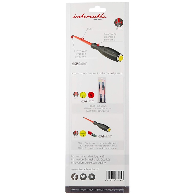 Intercable 1399002 Screwdriver Set 4X Slot Vde