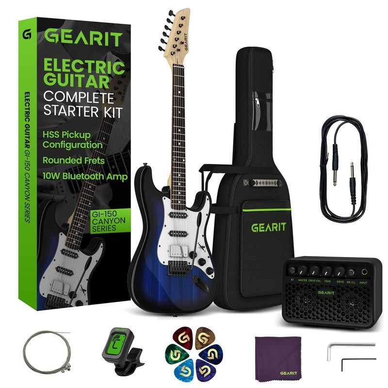 Canyon Series 39” Electric Guitar Starter Kit:_Redburst