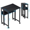 GreenForest Folding Desk Small Rolling Desk with Storage Shelf,31.5 inch