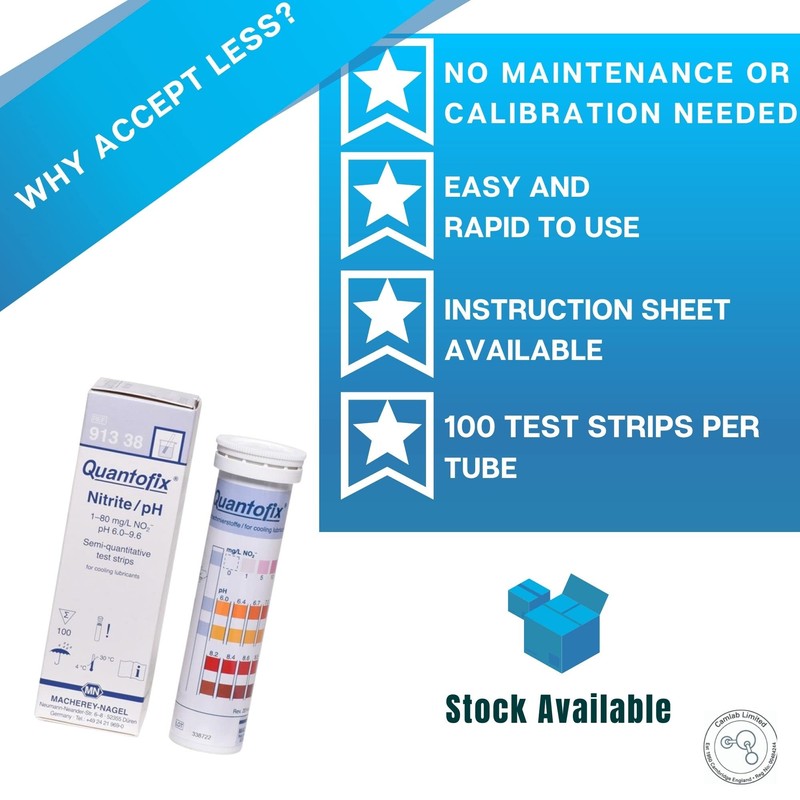 Quantofix 1138919 Nitrit/pH Test Stick for Cooling Lubricants, 6 mm