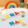 OVDGWC 2 Sets Children's Wooden Toy, Geometric Toy, Puzzle Toy,