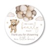 2" Round Boho Bear Balloons Baby Shower Thank You Favor