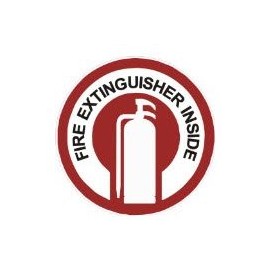 JB Fire Extinguisher Inside Decal - Round