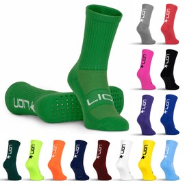 LION SPORTSWEAR Football Grip Socks For Men/Women/Kids - Variety Of Colours To Match Your Team Kit & Sleeve Socks (UK, Alpha, S, Green)