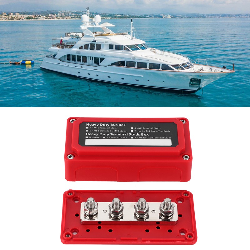 300A Bus Bar Power Distribution Box 48V DC 4 Studs