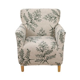 CRFATOP Printed Stretch Chair Slipcovers with Arms for Living Room 1 Piece Accent Chair Covers Soft Banquet Chair Covers Saucer Armchair Furniture Protector Office Reception Reading Sofa,A45