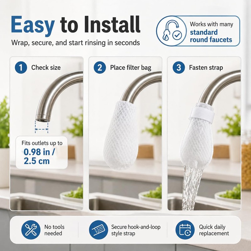 50/100 Pcs Faucet Filter Cotton Bag, Faucet Filter Bag for