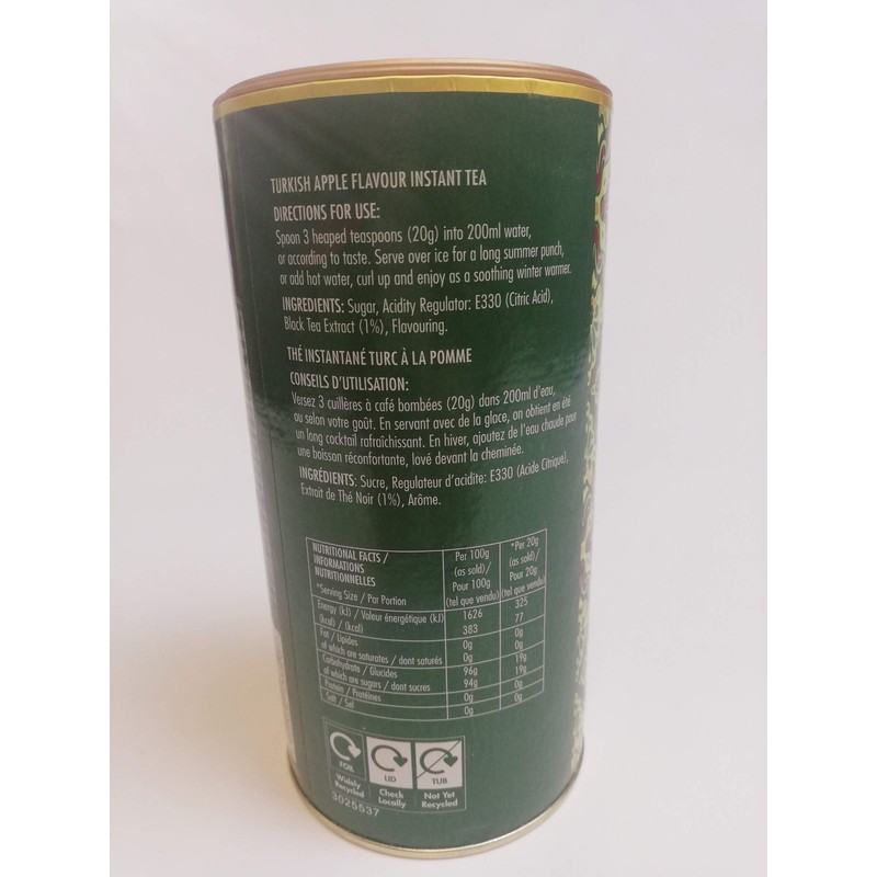 Whittard Turkish Apple Flavour Instant Tea 450g
