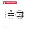 Gedotec Stabiliser for Clothes Cupboard Furniture Connector for Back Wall
