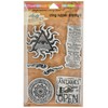 Stampendous ASCRS04 Curiosity Andy Skinner Cling Stamps, 5" by 7",