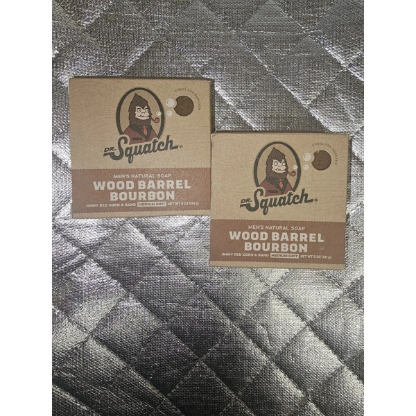 Dr.Squatch WOOD BARREL BOURBON Soap Medium Grit Lot Of 2