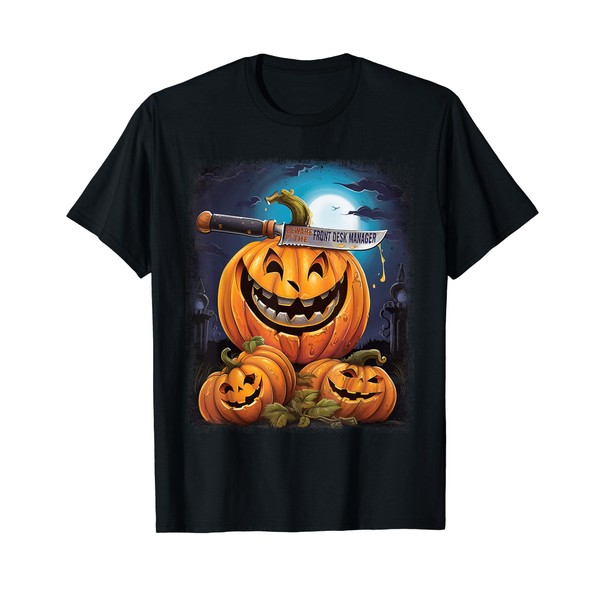 Front Desk Manager Funny Halloween Fun Pun Spooky T-Shirt
