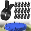18PCS Pool Cover Clips, 3.1 Inch Not Piercing Scratch Clamps,