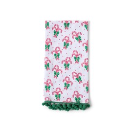 Mary Square Festive Christmas Chic Candy Cane Bundle Print 18 x 26 Cotton Kitchen Bathroom Hand Tea Towel