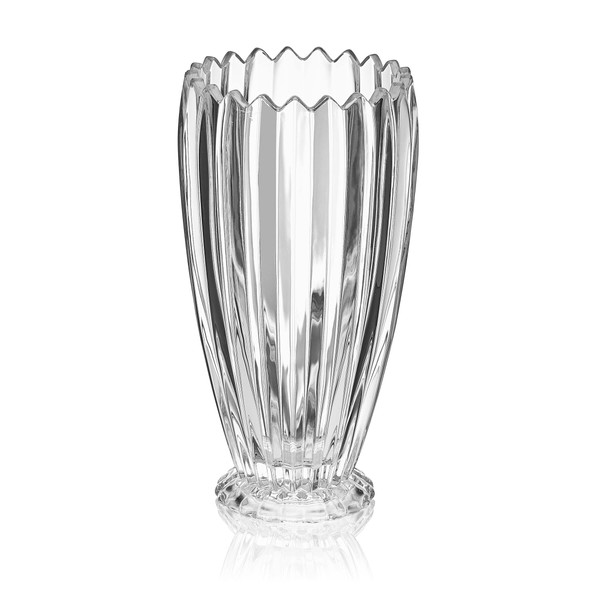 Mikasa Estate Crystal Vase, Footed Bowl, Clear