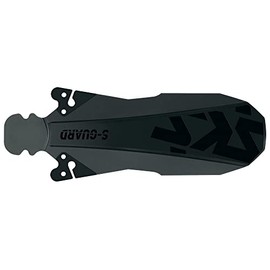SKS GERMANY S-GUARD mudguard made of flexible plastic (bicycle accessory with effective splash protection, fits under almost every saddle, uncomplicated mounting, wheel protection in clean look) black