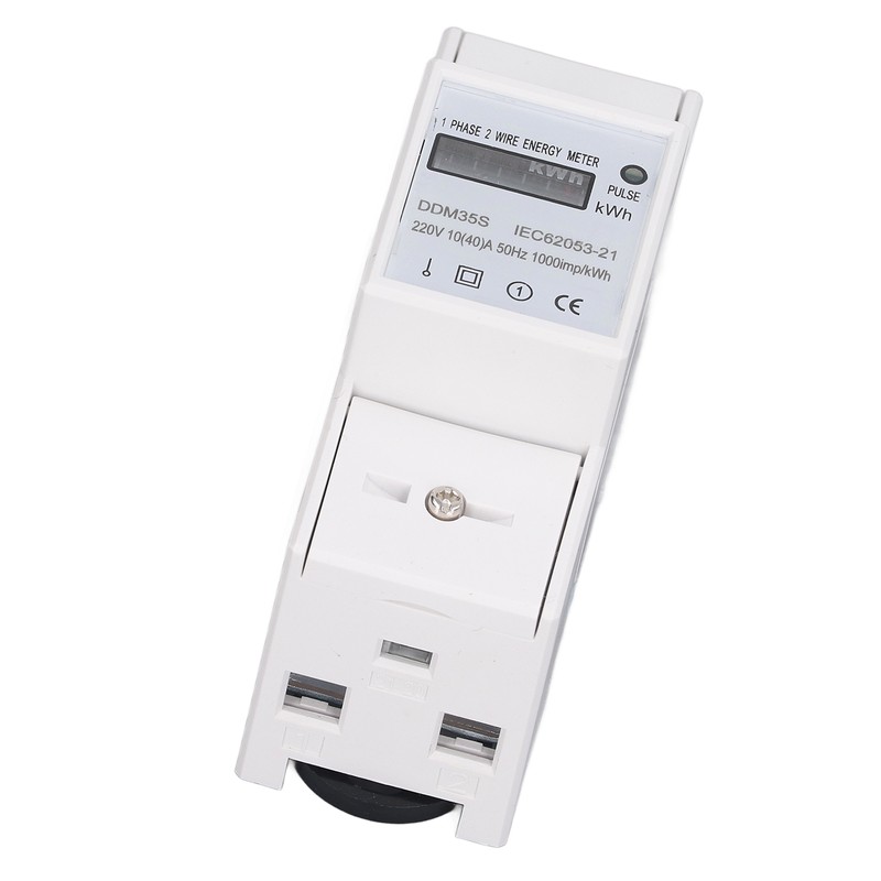 Single Phase Energy Meter Tester Digital Din Rail Electricity Monitor