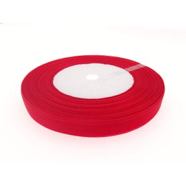 Dxeud Sheer Organza Ribbon (Red, 5/8" x 50 Yards)