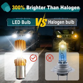 QYMOTO Hisun LED Bulb Lamp Ultra Bright Compatible with 400 500 700 UTV/ATV,Axis 500 700,Co-leman UT400 UT500,Massimo MSU500