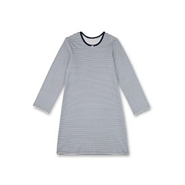 Sanetta Girls' Nightdress Long Sleeve Blue Striped Comfortable Nightdress for Girls Long Sleeve Sleepwear Size, blue