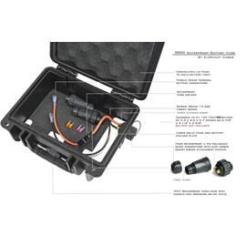 Elephant B095S2 Kayak Battery Box Waterproof Battery Enclosure for Powering GPS, Fish Finders, Led Lights, Aerator Pump (2 Pin Single)