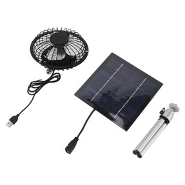 20W Solar Panel Fan Portable Solar Panel Powered USB Fan with Bracket for Camping Fishing Travel