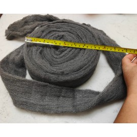 Grade #0000 Steel Wool 22FT Roll for Cleaning, Remove Rust, Buffing Wood and Metal Finishes, Fill Fabric DIY Kit (1 Roll)