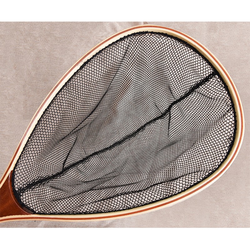 Fly Fishing Landing Net Trout Bass Nylon Mesh Catch and