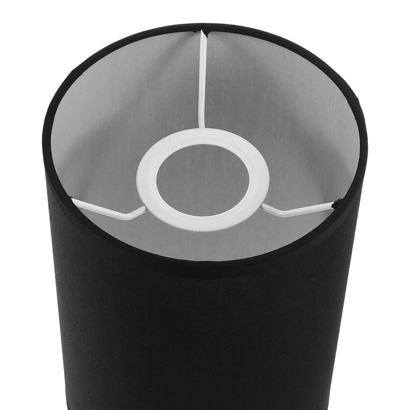STOBAZA Tall Drum Lamp Shades, Linen Cylinder Lamp Shade, E27