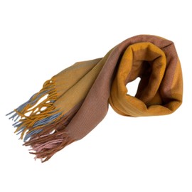 Plaid Elegance - Ultra Soft Cashmere-like, Warm, Long Scarf with easy matching Checkered Pattern (Checkered Yellow)