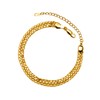 Watforsh Chunky Gold Link Bracelet for Women Adjustable Italian Braided